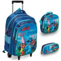 Kit Mochila Infantil Escolar Stitch 3D Rodinha Reforçada Kit Mochila Infantil Escolar Stitch 3D Rodinha Reforçada
