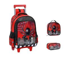 Kit Mochila Infantil Estojo e Lancheira Aranha Yepp - MIM6312