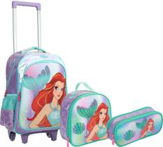 Kit Mochila Infantil Estojo e Lancheira Sereia - Yepp