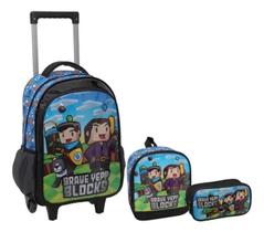 Kit Mochila Infantil Estojo E Lancheira Yepp Kids - Mim6322