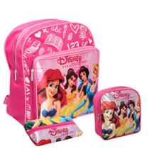 Kit Mochila Infantil Feminina Costas Com Lancheira Estojo