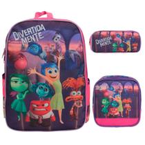 Kit Mochila Infantil Feminina Divertidamente Costas Tam G Kit Mochila Infantil Feminina Divertidamente Costas Tam G