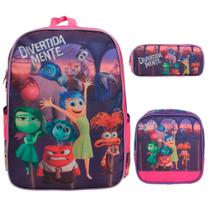 Kit Mochila Infantil Feminina Divertidamente Costas Tam G