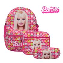 Kit Mochila Infantil Feminina Estampa Barbie Envio Imediato