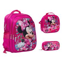 Kit Mochila Infantil Feminina Minnie Costas Envio Imediato