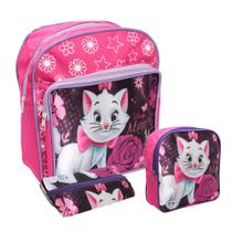Kit Mochila Infantil Feminina Pequena Costas Creche Passeio