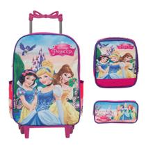 Kit Mochila Infantil Feminina Princesas Carrinho Envio 24Hrs