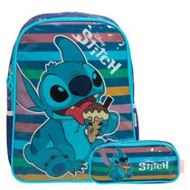Kit Mochila Infantil Feminina Stitch Costas Estojo Grande Kit Mochila Infantil Feminina Stitch Costas Estojo Grande