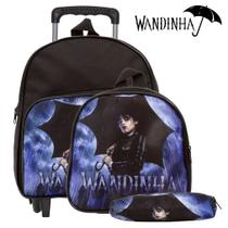 Kit Mochila Infantil Feminina Wandinha Rodinha Envio 24hrs