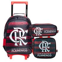 Kit Mochila Infantil Flamengo R Rodinha Lancheira Estojo