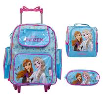 Kit Mochila Infantil Frozen Elsa Anna Rodinha Envio Imediato