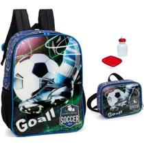 Kit Mochila Infantil Futebol Goal Soccer Costas Tam G