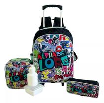 Kit Mochila Infantil Gamer Jogo Alphabet Lore Rodinhas G F5 Kit Mochila Infantil Gamer Jogo Alphabet Lore Rodinhas G F5