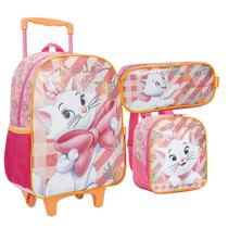 Kit Mochila Infantil Gatinha Marie X Lancheira Estojo Xeryus