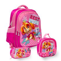 Kit Mochila Infantil Grande Estampa Patrulha Canina Feminina