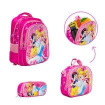 Kit Mochila Infantil Grande Princesas 3D Costa Envio 24 Hrs