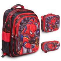 Kit Mochila Infantil Homem Aranha 3d Costas Envio Imediato