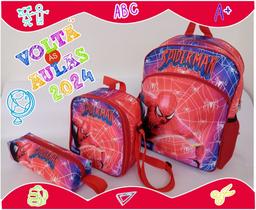 Kit mochila infantil homem aranha
