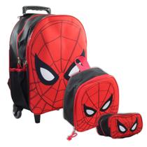 Kit Mochila Infantil Homem Aranha Máscara Preto Kit Mochila Infantil Homem Aranha Máscara Preto