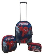 Kit Mochila Infantil Homem Aranha Spider Man Vermelha