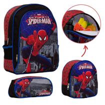 Kit Mochila Infantil Homem Aranha Tam G Costa Criança Creche
