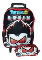Kit Mochila Infantil Jovens Titans Carrinho Estojo