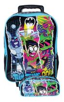 Kit Mochila Infantil Jovens Titans Carrinho Original Estojo
