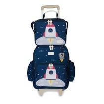 Kit Mochila Infantil Kids com Rodinhas + Lancheira Térmica Infantil Masterbag Baby