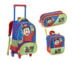 Kit Mochila Infantil + Lancheira e Estojo Denlex - 1534