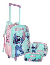 Kit Mochila Infantil Lilo & Stitch Filme Escolar Rodinha Ros