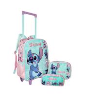 Kit Mochila Infantil Lilo & Stitch Filme Escolar Rodinha Ros
