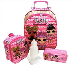 Kit Mochila Infantil Lol Surprise Rodinhas Rosa M F5 Brilhos Kit Mochila Infantil Lol Surprise Rodinhas Rosa M F5 Brilhos