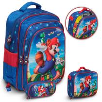 Kit Mochila Infantil Mario Costas Lancheira Térmica Creche