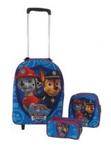 Kit Mochila Infantil Marshall Chase Patrulha Canina Azul