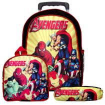 Kit Mochila Infantil Masculina Avengers Marvel Tam G Rodinha Kit Mochila Infantil Masculina Avengers Marvel Tam G Rodinha