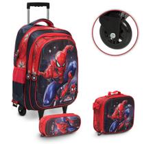 Kit Mochila Infantil Masculina De Rodinhas Homem Aranha 3d Kit Mochila Infantil Masculina De Rodinhas Homem Aranha 3d