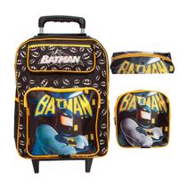 Kit Mochila Infantil Masculina De Rodinhas Volta Aulas