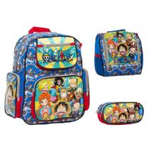 Kit Mochila Infantil Masculina One Piece Tam G Costa Juvenil