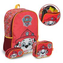 Kit Mochila Infantil Masculina Paw Patrol Grande Reforçada