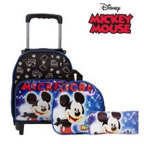 Kit Mochila Infantil Masculina Rodinha Mickey Envio Imediato