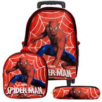 Kit Mochila Infantil Masculina Rodinha Spider Man TN 3 Pçs Kit Mochila Infantil Masculina Rodinha Spider Man TN 3 Pçs
