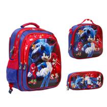 Kit Mochila Infantil Masculina Sonic Filme Envio Imediato