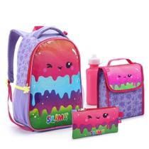 Kit Mochila Infantil Menina Escolar Estampas Super Fofas - Seanite
