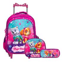 Kit Mochila Infantil Menina Paw Patrol Rodas Envio 24Hrs