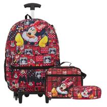Kit Mochila Infantil Menina Rodinha Minnie Com Lancheira Kit Mochila Infantil Menina Rodinha Minnie Com Lancheira