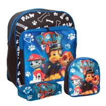 Kit Mochila Infantil Menino Alça Costas Lancheira Reforçada