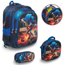 Kit Mochila Infantil Menino Bolsa Sonic The Hedgehog Kit Mochila Infantil Menino Bolsa Sonic The Hedgehog
