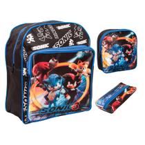 Kit Mochila Infantil Menino Costas Desenho Alça Reforçada