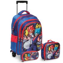 Kit Mochila Infantil Menino Dragon Ball Z Rodinha Passeio Kit Mochila Infantil Menino Dragon Ball Z Rodinha Passeio
