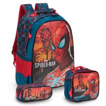 Kit Mochila Infantil Menino Estampa Homem Aranha Creche